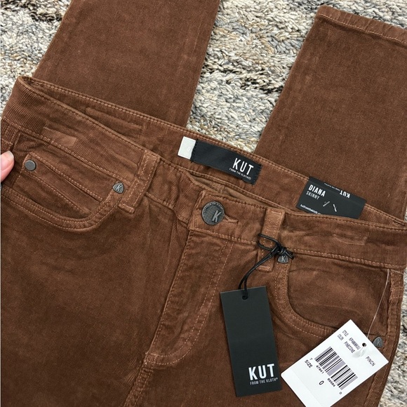KUT From The Kloth Diana Corduroy Skinny Jeans Pinecone Sz 0 NWT | KUT Jeans - - Picture 8 of 12